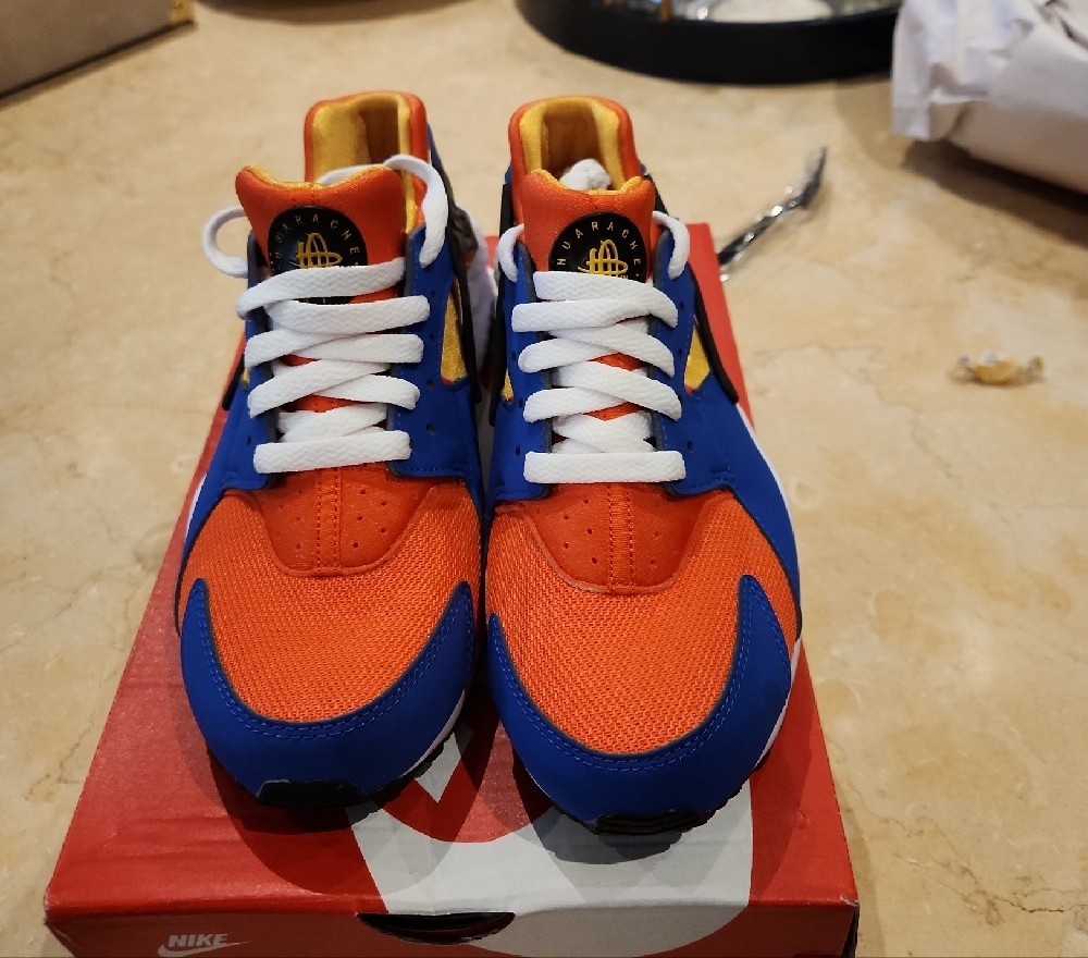Nike Kids' Huarache Run Shoes - Blue and Orange - Picture 2 of 7